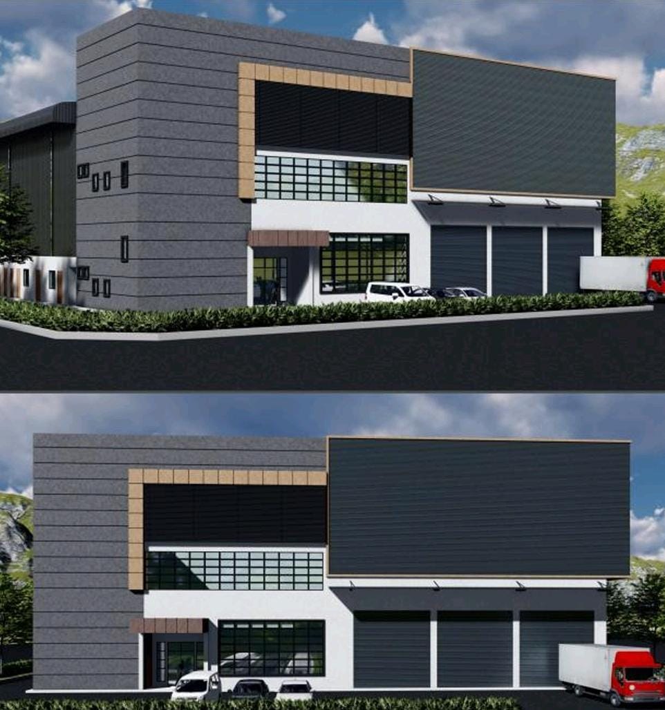 Architectural illustration of the Kapar semi-detached factory exterior